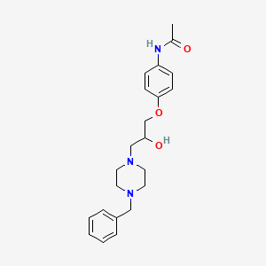molecular formula C22H29N3O3 B2814215 N-{4-[3-(4-benzylpiperazin-1-yl)-2-hydroxypropoxy]phenyl}acetamide CAS No. 613655-78-0