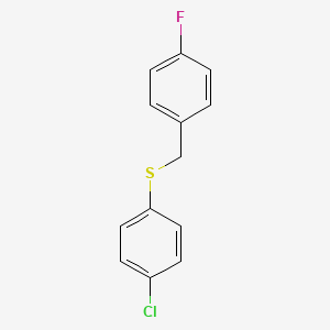 molecular formula C13H10ClFS B2814299 (4-Chlorophenyl)(4-fluorobenzyl)sulfane CAS No. 332-05-8