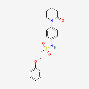 molecular formula C19H22N2O4S B2814323 N-(4-(2-oxopiperidin-1-yl)phenyl)-2-phenoxyethanesulfonamide CAS No. 1428370-65-3