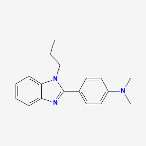molecular formula C18H21N3 B2814375 N,N-dimethyl-4-(1-propyl-1H-1,3-benzodiazol-2-yl)aniline CAS No. 384359-01-7