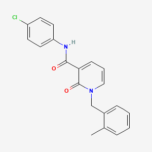 molecular formula C20H17ClN2O2 B2814377 N-(4-chlorophenyl)-1-[(2-methylphenyl)methyl]-2-oxo-1,2-dihydropyridine-3-carboxamide CAS No. 946354-66-1