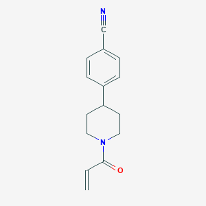 B2814408 4-(1-Prop-2-enoylpiperidin-4-yl)benzonitrile CAS No. 2361640-61-9