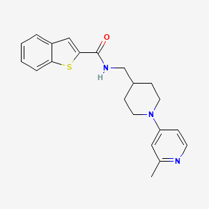 molecular formula C21H23N3OS B2814418 N-((1-(2-methylpyridin-4-yl)piperidin-4-yl)methyl)benzo[b]thiophene-2-carboxamide CAS No. 2034468-11-4