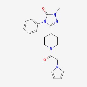 3-(1-(2-(1H-pyrrol-1-yl)acetyl)piperidin-4-yl)-1-methyl-4-phenyl-1H-1,2,4-triazol-5(4H)-one