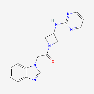 2-(1H-benzo[d]imidazol-1-yl)-1-(3-(pyrimidin-2-ylamino)azetidin-1-yl)ethanone