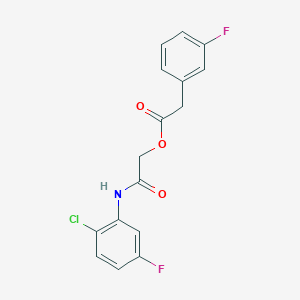2-[(2-Chloro-5-fluorophenyl)amino]-2-oxoethyl (3-fluorophenyl)acetate