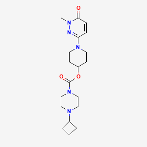 1-(1-Methyl-6-oxo-1,6-dihydropyridazin-3-yl)piperidin-4-yl 4-cyclobutylpiperazine-1-carboxylate