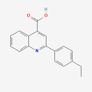 molecular formula C18H15NO2 B2814500 2-(4-Ethylphenyl)quinoline-4-carboxylic acid CAS No. 301320-96-7