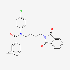 molecular formula C29H31ClN2O3 B2814539 N-(4-chlorophenyl)-N-[4-(1,3-dioxo-2,3-dihydro-1H-isoindol-2-yl)butyl]adamantane-1-carboxamide CAS No. 300815-90-1