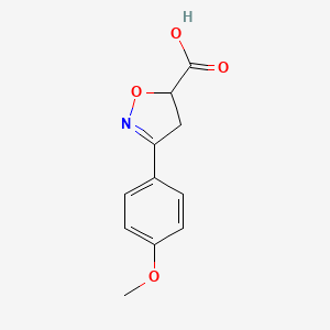 3-(4-Methoxyphenyl)-4,5-dihydro-1,2-oxazole-5-carboxylic acid