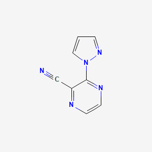 molecular formula C8H5N5 B2814564 3-(1H-Pyrazol-1-YL)pyrazine-2-carbonitrile CAS No. 1248038-90-5