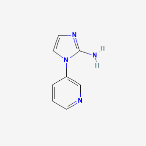 molecular formula C8H8N4 B2814572 1-(Pyridin-3-yl)-1H-imidazol-2-amine CAS No. 1211541-66-0