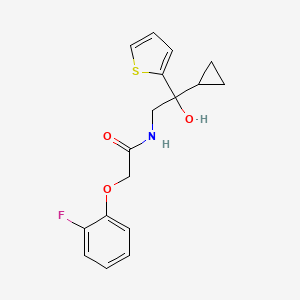 molecular formula C17H18FNO3S B2814590 N-(2-cyclopropyl-2-hydroxy-2-(thiophen-2-yl)ethyl)-2-(2-fluorophenoxy)acetamide CAS No. 1396801-49-2