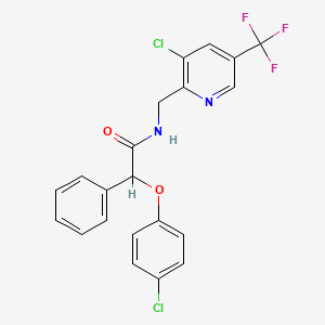N-{[3-chloro-5-(trifluoromethyl)pyridin-2-yl]methyl}-2-(4-chlorophenoxy)-2-phenylacetamide