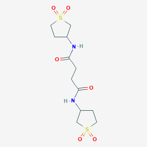 molecular formula C12H20N2O6S2 B2814603 NN'-BIS(11-DIOXO-1LAMBDA6-THIOLAN-3-YL)BUTANEDIAMIDE CAS No. 326908-92-3