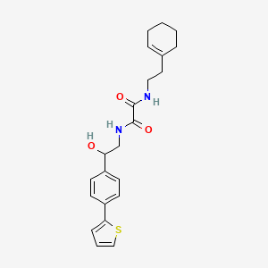 molecular formula C22H26N2O3S B2814615 N'-[2-(cyclohex-1-en-1-yl)ethyl]-N-{2-hydroxy-2-[4-(thiophen-2-yl)phenyl]ethyl}ethanediamide CAS No. 2380191-90-0