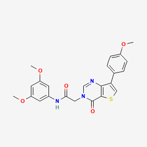 molecular formula C23H21N3O5S B2814619 N-(3,5-dimethoxyphenyl)-2-[7-(4-methoxyphenyl)-4-oxothieno[3,2-d]pyrimidin-3(4H)-yl]acetamide CAS No. 1207047-75-3