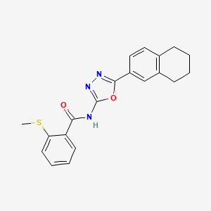 molecular formula C20H19N3O2S B2814628 2-(methylsulfanyl)-N-[5-(5,6,7,8-tetrahydronaphthalen-2-yl)-1,3,4-oxadiazol-2-yl]benzamide CAS No. 896026-57-6