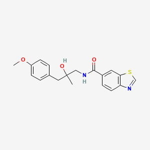 molecular formula C19H20N2O3S B2814631 N-[2-hydroxy-3-(4-methoxyphenyl)-2-methylpropyl]-1,3-benzothiazole-6-carboxamide CAS No. 1795084-35-3
