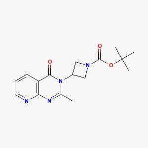 molecular formula C16H20N4O3 B2814637 tert-butyl 3-{2-methyl-4-oxo-3H,4H-pyrido[2,3-d]pyrimidin-3-yl}azetidine-1-carboxylate CAS No. 2380171-15-1