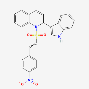 2-(1H-indol-3-yl)-1-[2-(4-nitrophenyl)ethenesulfonyl]-1,2-dihydroquinoline