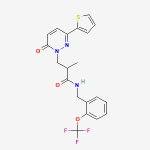 2-methyl-3-(6-oxo-3-(thiophen-2-yl)pyridazin-1(6H)-yl)-N-(2-(trifluoromethoxy)benzyl)propanamide