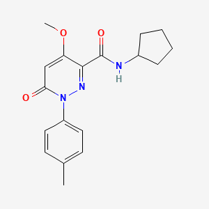 N-cyclopentyl-4-methoxy-1-(4-methylphenyl)-6-oxopyridazine-3-carboxamide