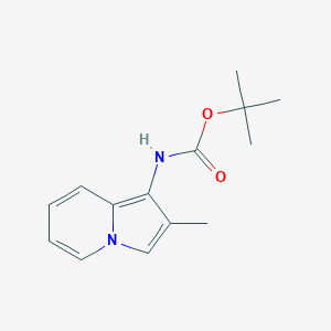 molecular formula C14H18N2O2 B2814683 tert-butyl N-(2-methylindolizin-1-yl)carbamate CAS No. 610766-97-7