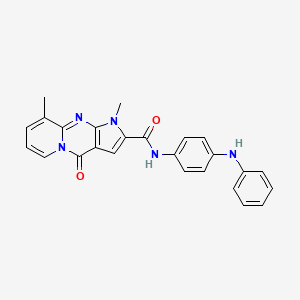 B2814697 1,9-dimethyl-4-oxo-N-(4-(phenylamino)phenyl)-1,4-dihydropyrido[1,2-a]pyrrolo[2,3-d]pyrimidine-2-carboxamide CAS No. 864855-86-7