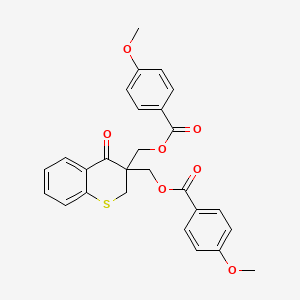 [3-[(4-methoxybenzoyl)oxymethyl]-4-oxo-2H-thiochromen-3-yl]methyl 4-methoxybenzoate