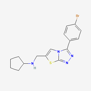 N-[[3-(4-bromophenyl)-[1,3]thiazolo[2,3-c][1,2,4]triazol-6-yl]methyl]cyclopentanamine