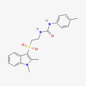 1-(2-((1,2-dimethyl-1H-indol-3-yl)sulfonyl)ethyl)-3-(p-tolyl)urea
