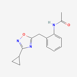 N-(2-((3-cyclopropyl-1,2,4-oxadiazol-5-yl)methyl)phenyl)acetamide
