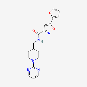 5-(furan-2-yl)-N-((1-(pyrimidin-2-yl)piperidin-4-yl)methyl)isoxazole-3-carboxamide