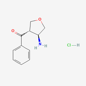 molecular formula C11H14ClNO2 B2814733 [(3S,4S)-4-Aminooxolan-3-yl]-phenylmethanone;hydrochloride CAS No. 2174002-24-3