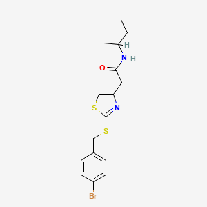 B2814740 2-(2-((4-bromobenzyl)thio)thiazol-4-yl)-N-(sec-butyl)acetamide CAS No. 953983-63-6