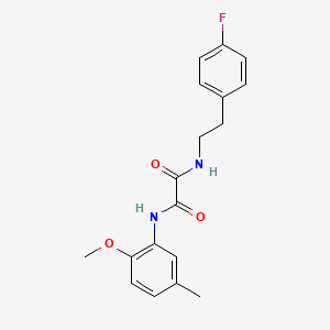 molecular formula C18H19FN2O3 B2814757 N1-(4-fluorophenethyl)-N2-(2-methoxy-5-methylphenyl)oxalamide CAS No. 900000-67-1