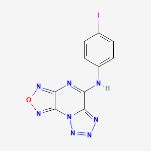 molecular formula C10H5IN8O B2814763 Furazano[3,4-b]tetrazolo[1,5-d]pyrazin-5-amine, N-(4-iodophenyl)- CAS No. 312632-44-3