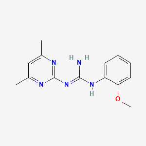 molecular formula C14H17N5O B2814765 1-(4,6-dimethylpyrimidin-2-yl)-3-(2-methoxyphenyl)guanidine CAS No. 304868-09-5