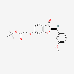 molecular formula C22H22O6 B2814774 (Z)-tert-butyl 2-((2-(3-methoxybenzylidene)-3-oxo-2,3-dihydrobenzofuran-6-yl)oxy)acetate CAS No. 623117-78-2