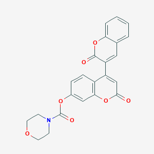 B2814781 2-Oxo-4-(2-oxochromen-3-yl)chromen-7-yl morpholine-4-carboxylate CAS No. 869079-01-6