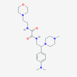 molecular formula C23H38N6O3 B2814783 N'-{2-[4-(dimethylamino)phenyl]-2-(4-methylpiperazin-1-yl)ethyl}-N-[2-(morpholin-4-yl)ethyl]ethanediamide CAS No. 900006-26-0