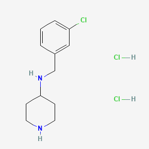molecular formula C12H19Cl3N2 B2814808 N-(3-Chlorobenzyl)piperidine-4-amine dihydrochloride CAS No. 1233955-84-4