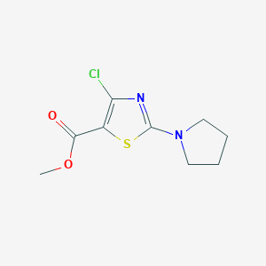 molecular formula C9H11ClN2O2S B2814811 Methyl 4-chloro-2-(pyrrolidin-1-YL)-1,3-thiazole-5-carboxylate CAS No. 1183743-41-0