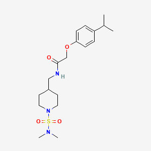 molecular formula C19H31N3O4S B2814817 N-((1-(N,N-dimethylsulfamoyl)piperidin-4-yl)methyl)-2-(4-isopropylphenoxy)acetamide CAS No. 2034281-77-9