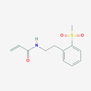 molecular formula C12H15NO3S B2814820 N-[2-(2-Methylsulfonylphenyl)ethyl]prop-2-enamide CAS No. 2361641-13-4
