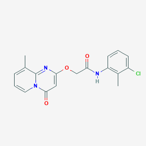 molecular formula C18H16ClN3O3 B2814857 N-(3-chloro-2-methylphenyl)-2-((9-methyl-4-oxo-4H-pyrido[1,2-a]pyrimidin-2-yl)oxy)acetamide CAS No. 1105251-37-3