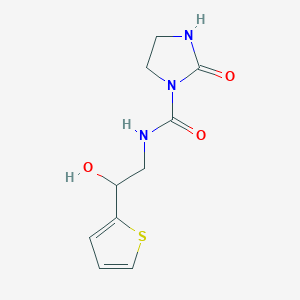molecular formula C10H13N3O3S B2814912 N-(2-hydroxy-2-(thiophen-2-yl)ethyl)-2-oxoimidazolidine-1-carboxamide CAS No. 1795420-37-9