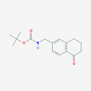 molecular formula C16H21NO3 B2814921 tert-butyl N-[(5-oxo-5,6,7,8-tetrahydronaphthalen-2-yl)methyl]carbamate CAS No. 2172097-20-8