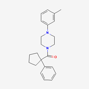 molecular formula C23H28N2O B2814935 4-(3-Methylphenyl)piperazinyl phenylcyclopentyl ketone CAS No. 1024329-02-9